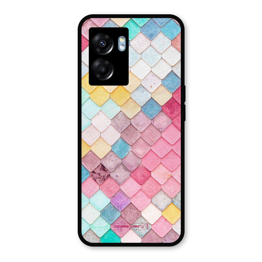 Rocks Pattern Design Metal Back Case for Oppo K10 (5G)