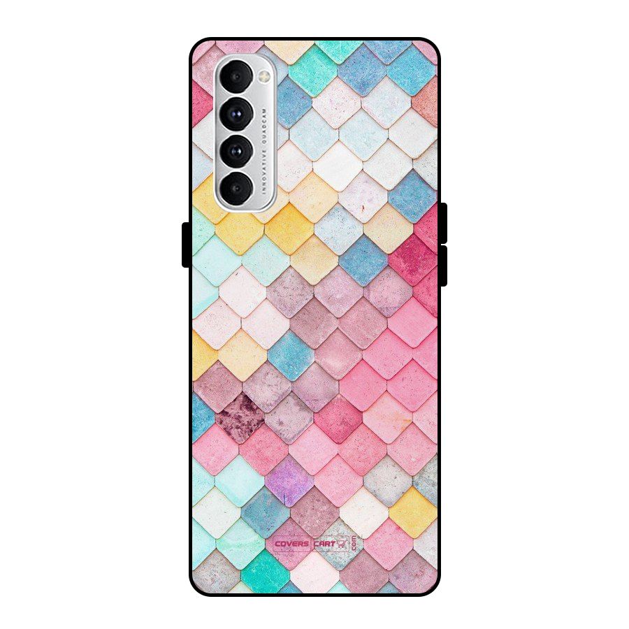 Rocks Pattern Design Metal Back Case for Oppo Reno4 Pro