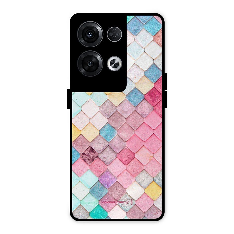 Rocks Pattern Design Metal Back Case for Oppo Reno8 Pro 5G