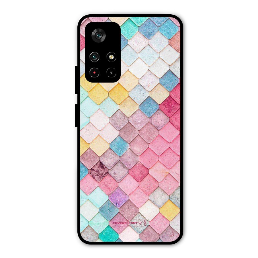 Rocks Pattern Design Metal Back Case for Poco M4 Pro 5G