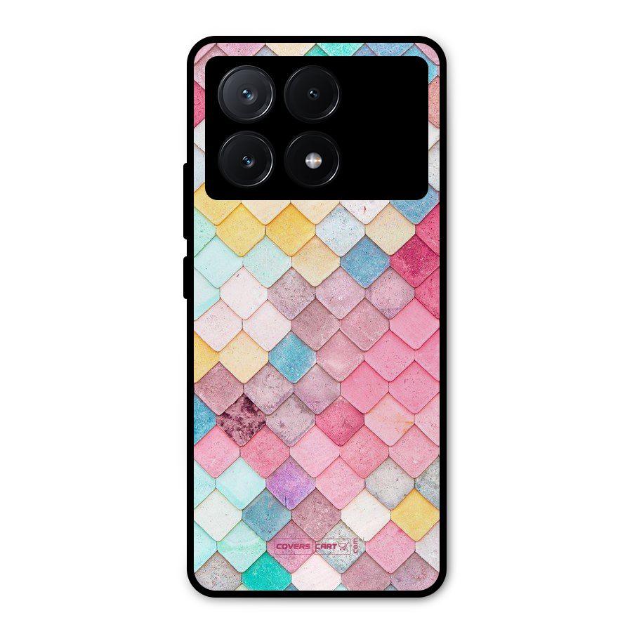 Rocks Pattern Design Metal Back Case for Poco X6 Pro