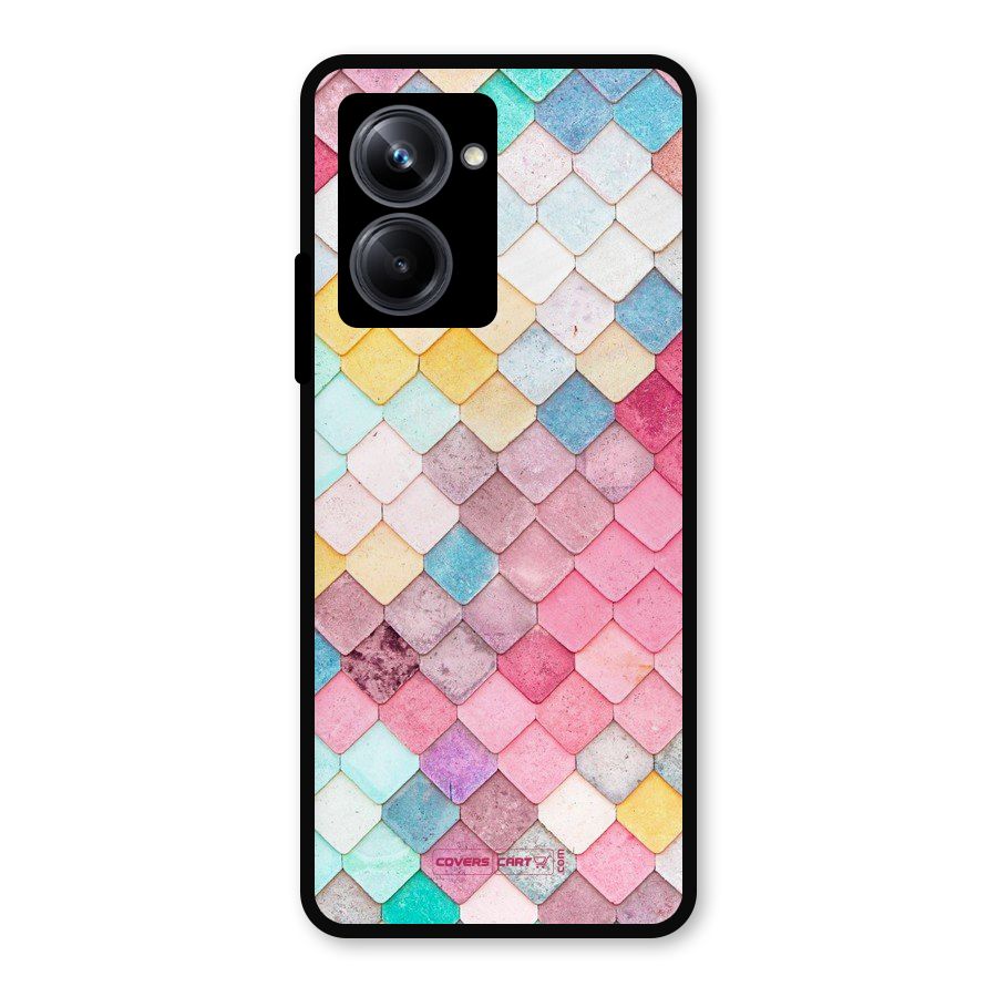 Rocks Pattern Design Metal Back Case for Realme 10 Pro