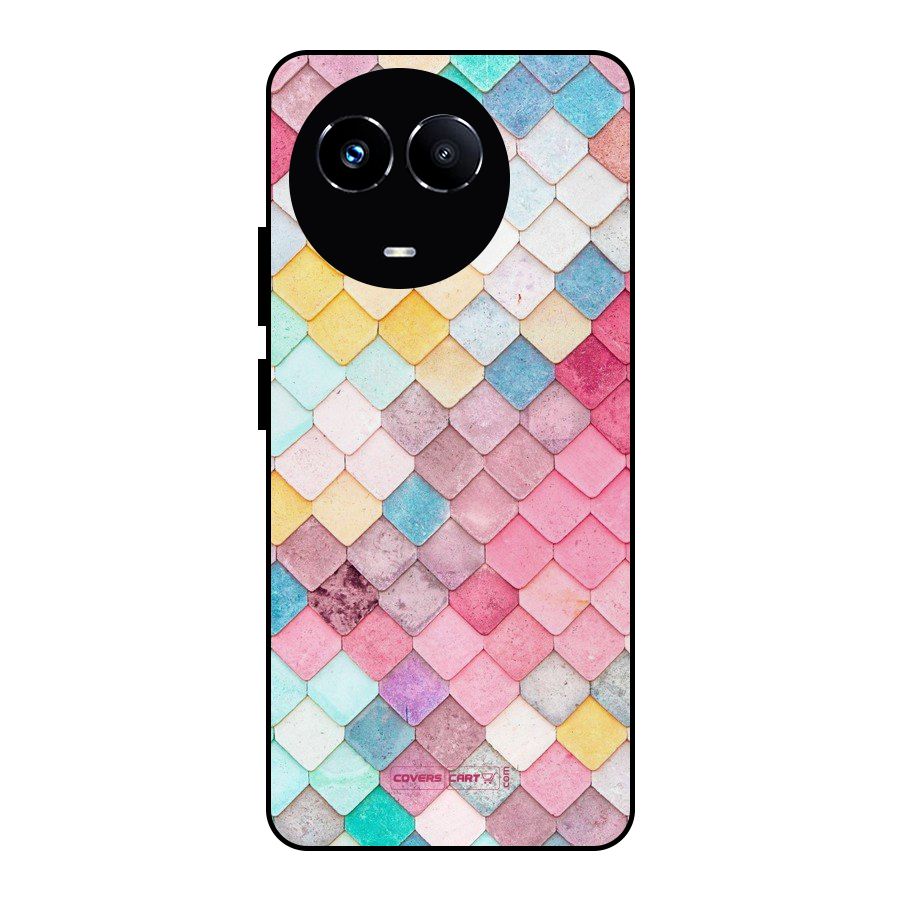 Rocks Pattern Design Metal Back Case for Realme 11X