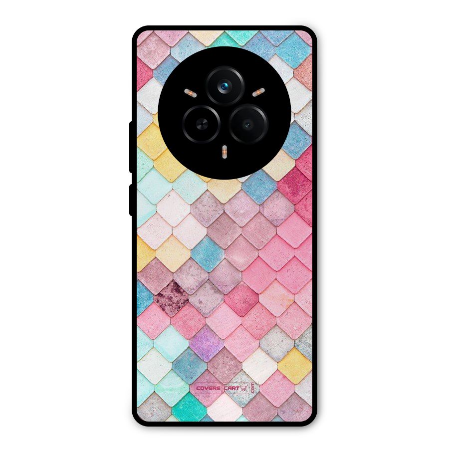 Rocks Pattern Design Metal Back Case for Realme 14 Pro