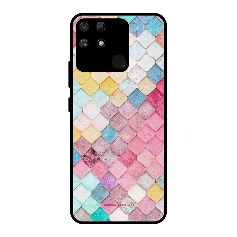 Rocks Pattern Design Metal Back Case for Realme Narzo 50A