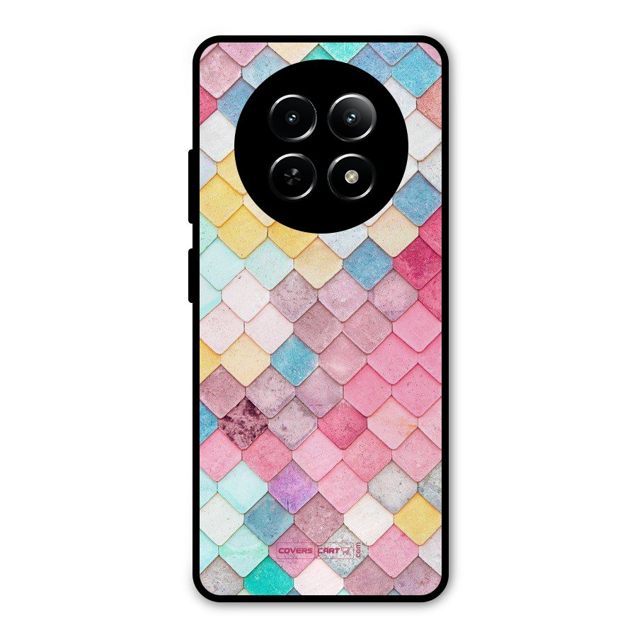 Rocks Pattern Design Metal Back Case for Realme Narzo 70x 5G
