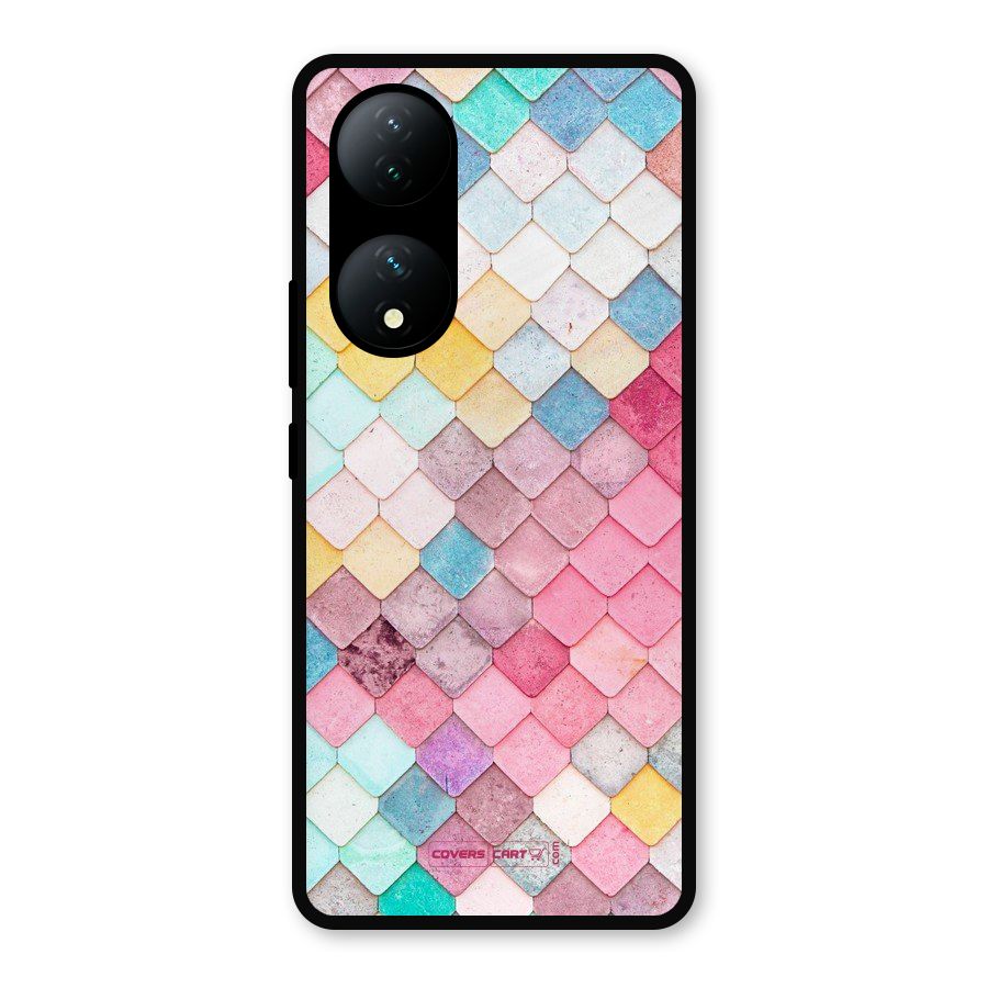Rocks Pattern Design Metal Back Case for Vivo T2