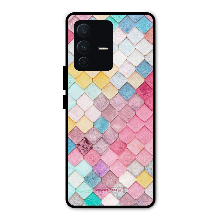 Rocks Pattern Design Metal Back Case for Vivo V23 Pro