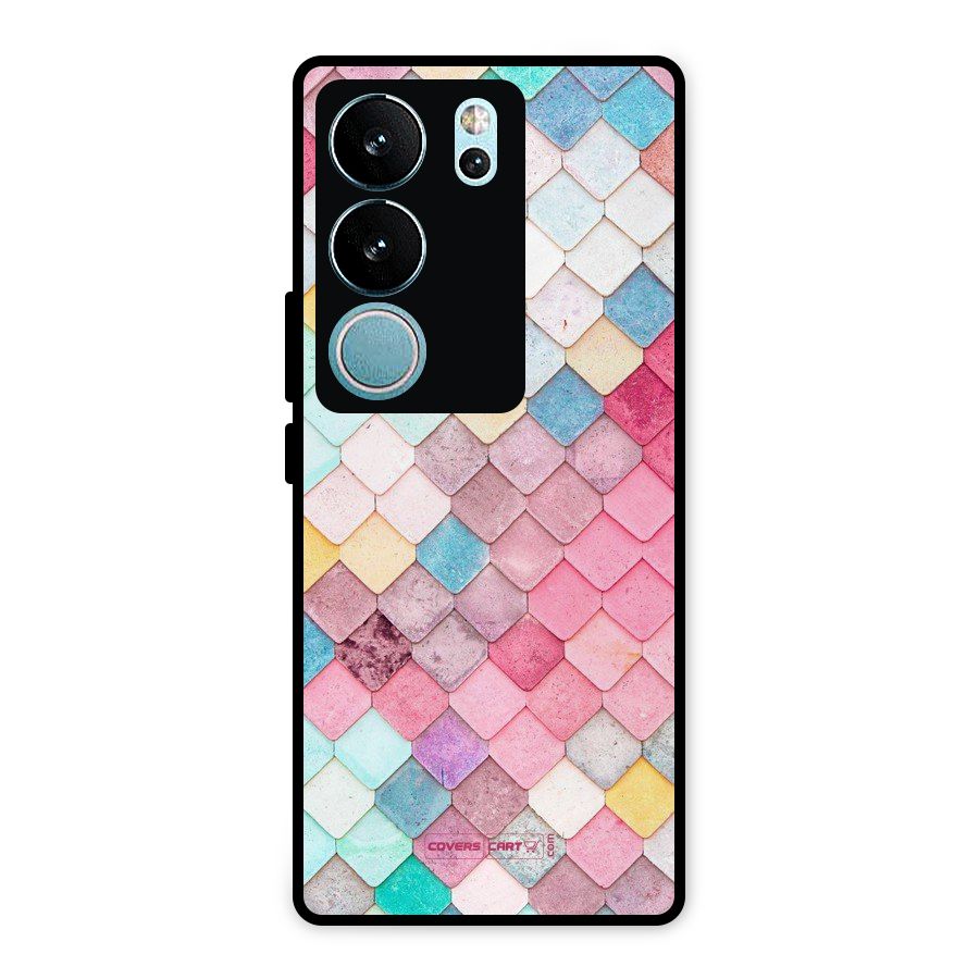Rocks Pattern Design Metal Back Case for Vivo V29