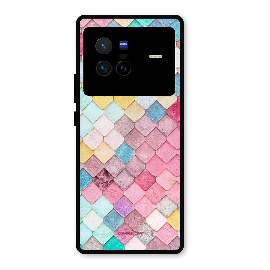 Rocks Pattern Design Metal Back Case for Vivo X80