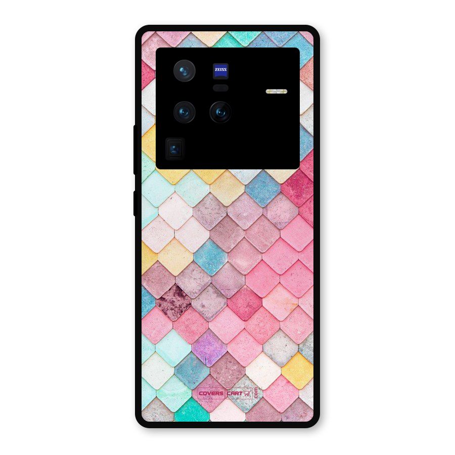 Rocks Pattern Design Metal Back Case for Vivo X80 Pro