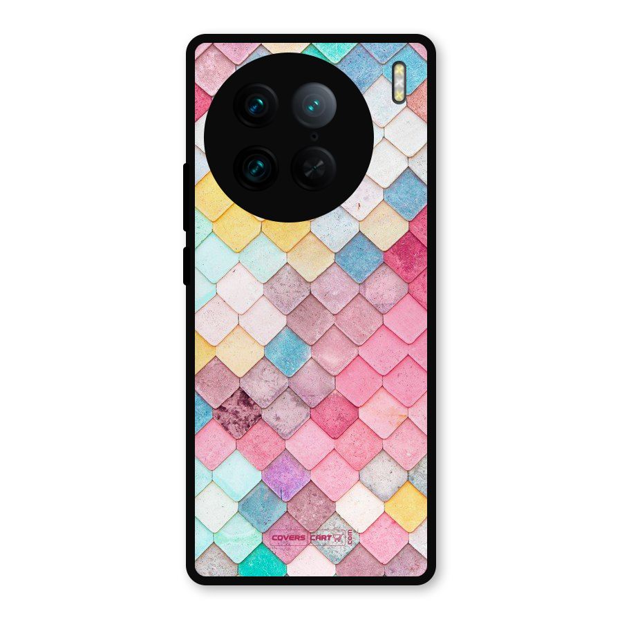 Rocks Pattern Design Metal Back Case for Vivo X90 Pro