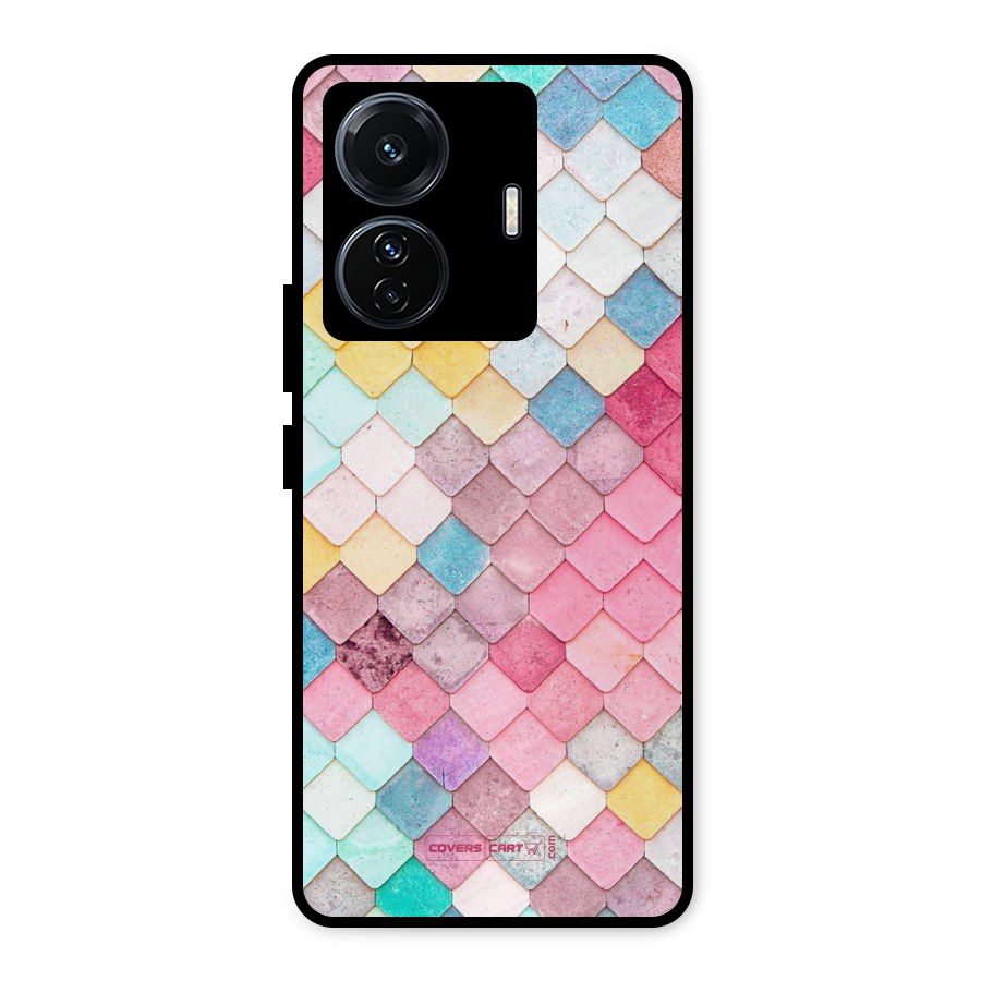 Rocks Pattern Design Metal Back Case for iQOO Z6