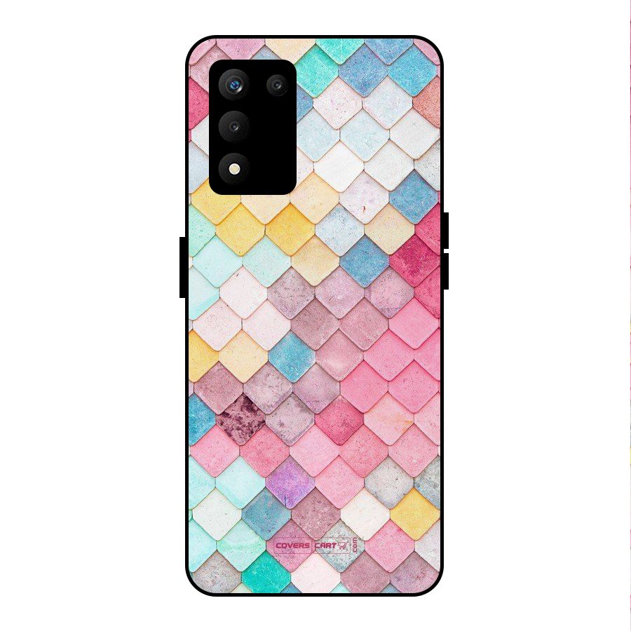 Rocks Pattern Design Metal Back Case for realme 9 5G SE