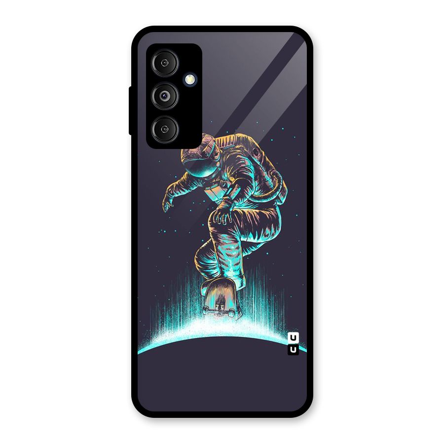 Rolling Spaceman Glass Back Case for Galaxy M14 5G