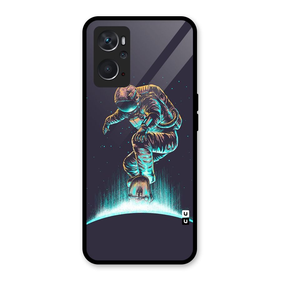 Rolling Spaceman Glass Back Case for Oppo K10 4G