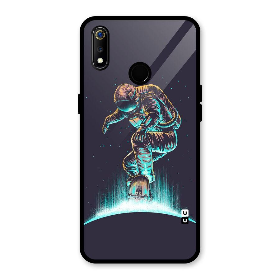 Rolling Spaceman Glass Back Case for Realme 3i