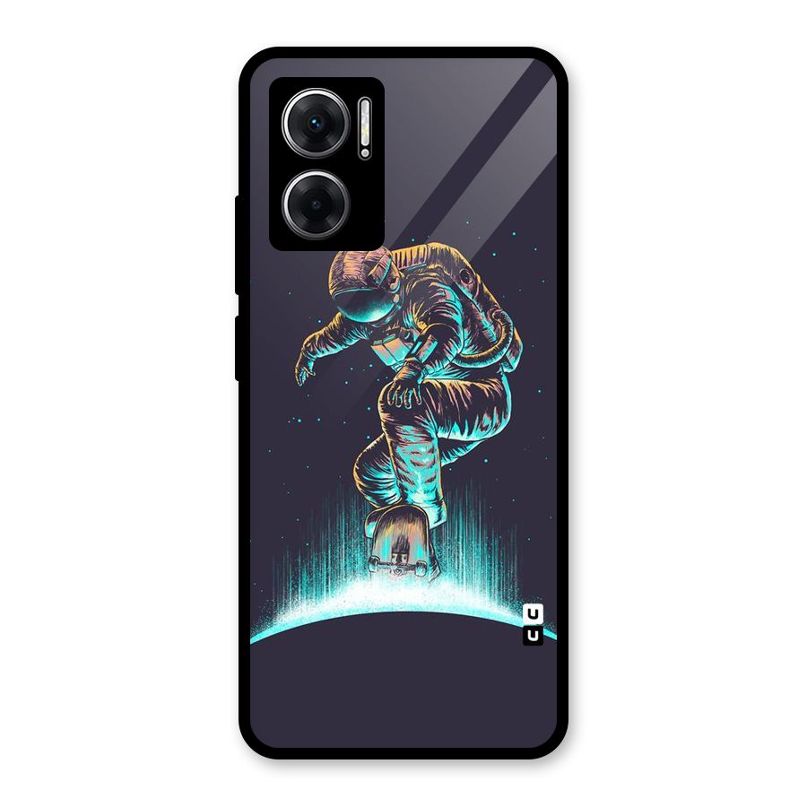 Rolling Spaceman Glass Back Case for Redmi 11 Prime 5G