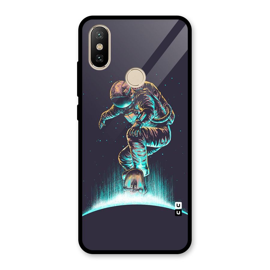 Rolling Spaceman Glass Back Case for Redmi A2