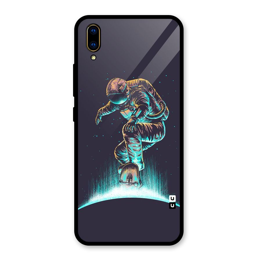 Rolling Spaceman Glass Back Case for Vivo V11 Pro