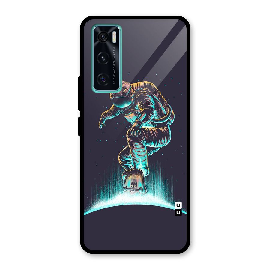 Rolling Spaceman Glass Back Case for Vivo V20 SE