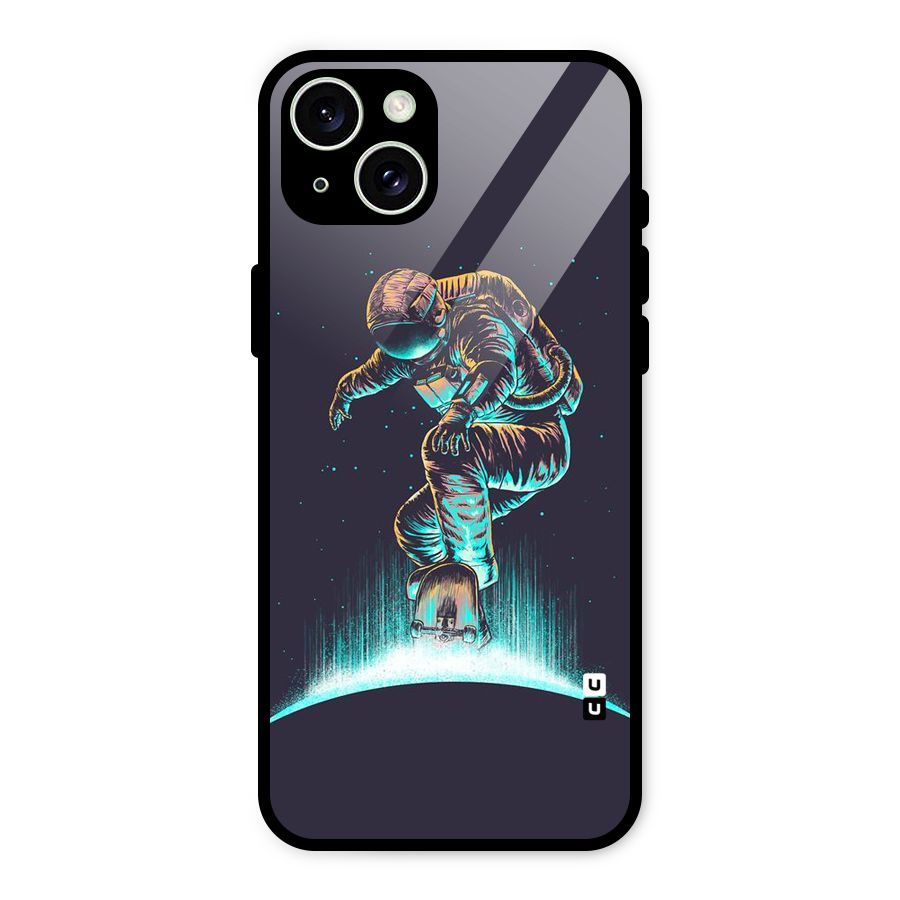 Rolling Spaceman Glass Back Case for iPhone 15 Plus