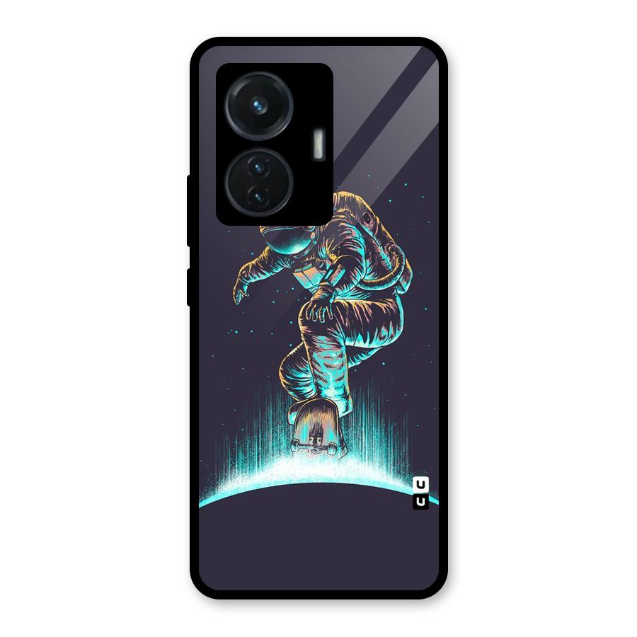 Rolling Spaceman Glass Back Case for iQOO Z6 44W