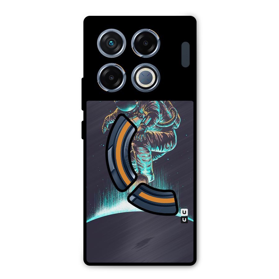 Rolling Spaceman Metal Back Case for Infinix GT 20 Pro