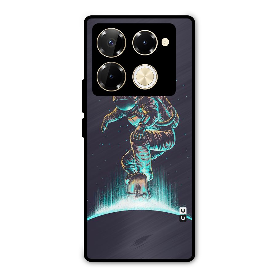 Rolling Spaceman Metal Back Case for Infinix Note 40 Pro Plus