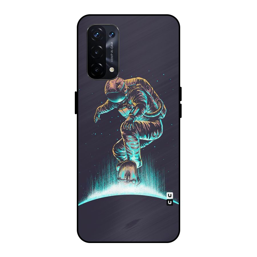 Rolling Spaceman Metal Back Case for Oppo A74 5G