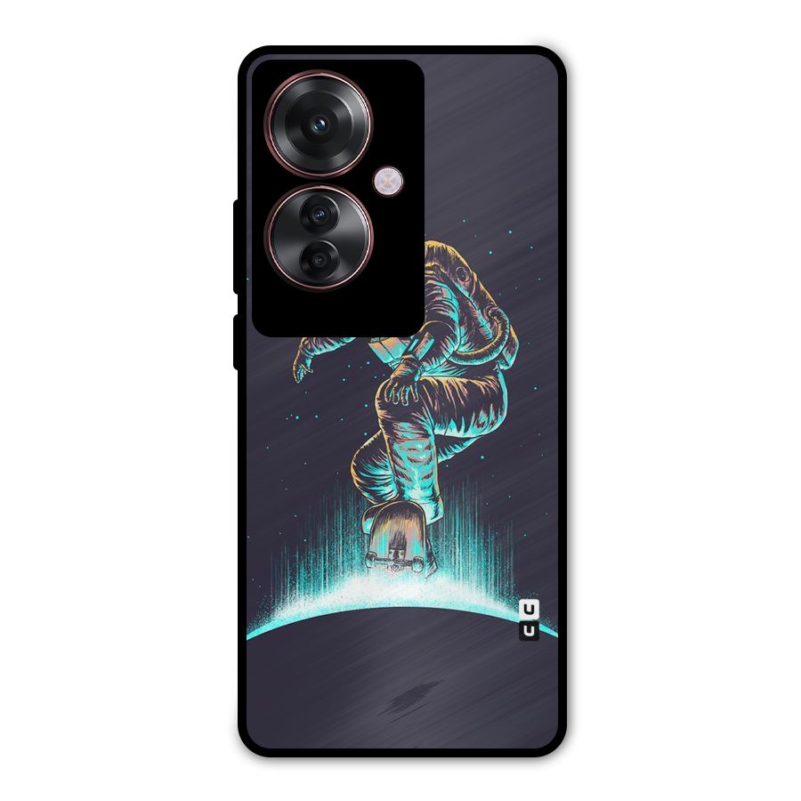 Rolling Spaceman Metal Back Case for Oppo F25 Pro