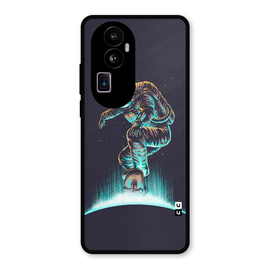 Rolling Spaceman Metal Back Case for Oppo Reno10 Pro Plus