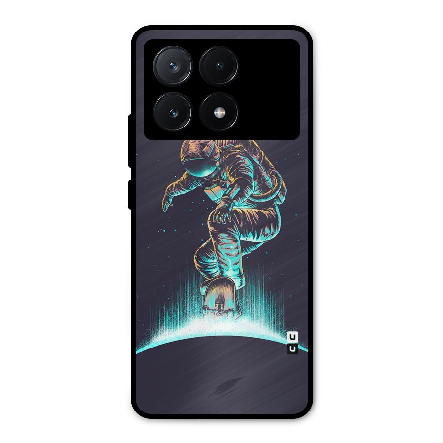 Rolling Spaceman Metal Back Case for Poco X6 Pro
