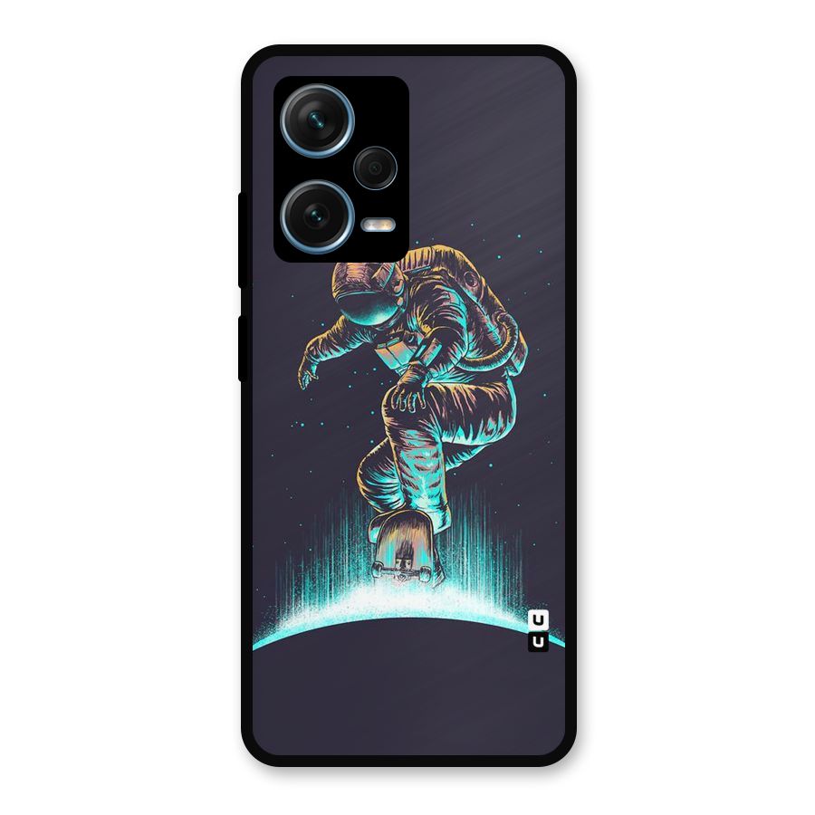 Rolling Spaceman Metal Back Case for Redmi Note 12 Pro Plus 5G