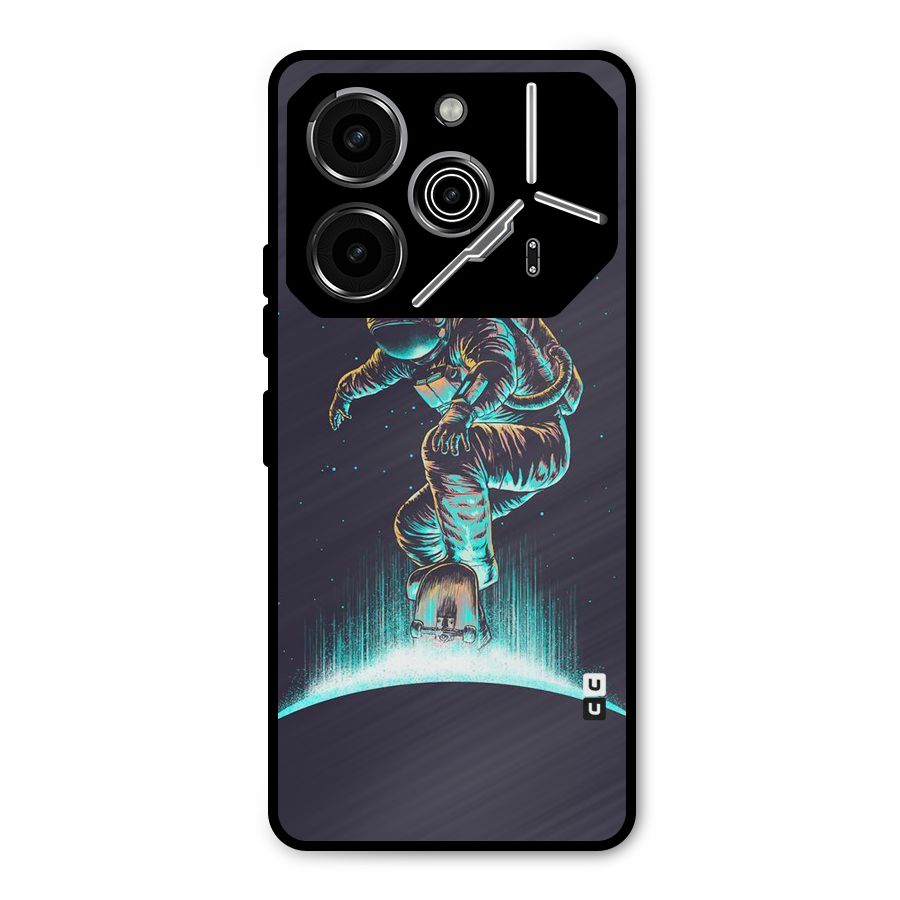 Rolling Spaceman Metal Back Case for Tecno Pova 6 Pro
