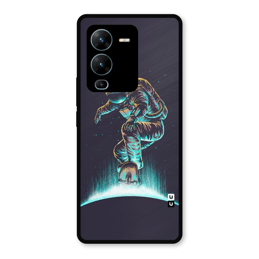 Rolling Spaceman Metal Back Case for Vivo V25 Pro