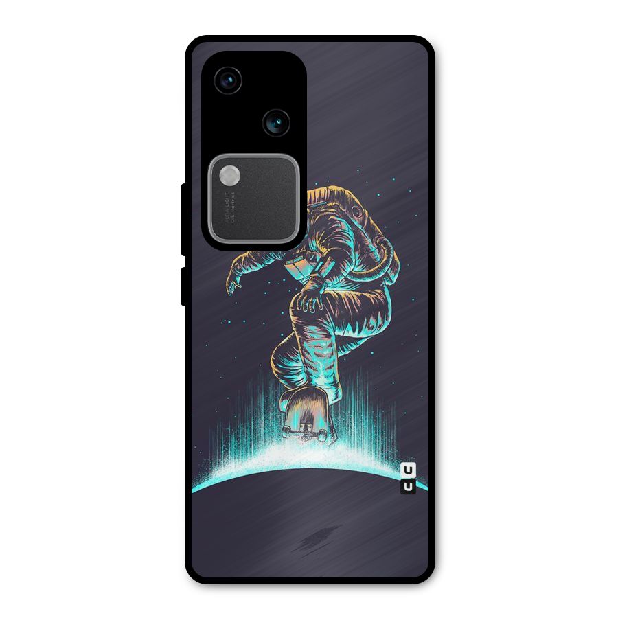 Rolling Spaceman Metal Back Case for Vivo V30
