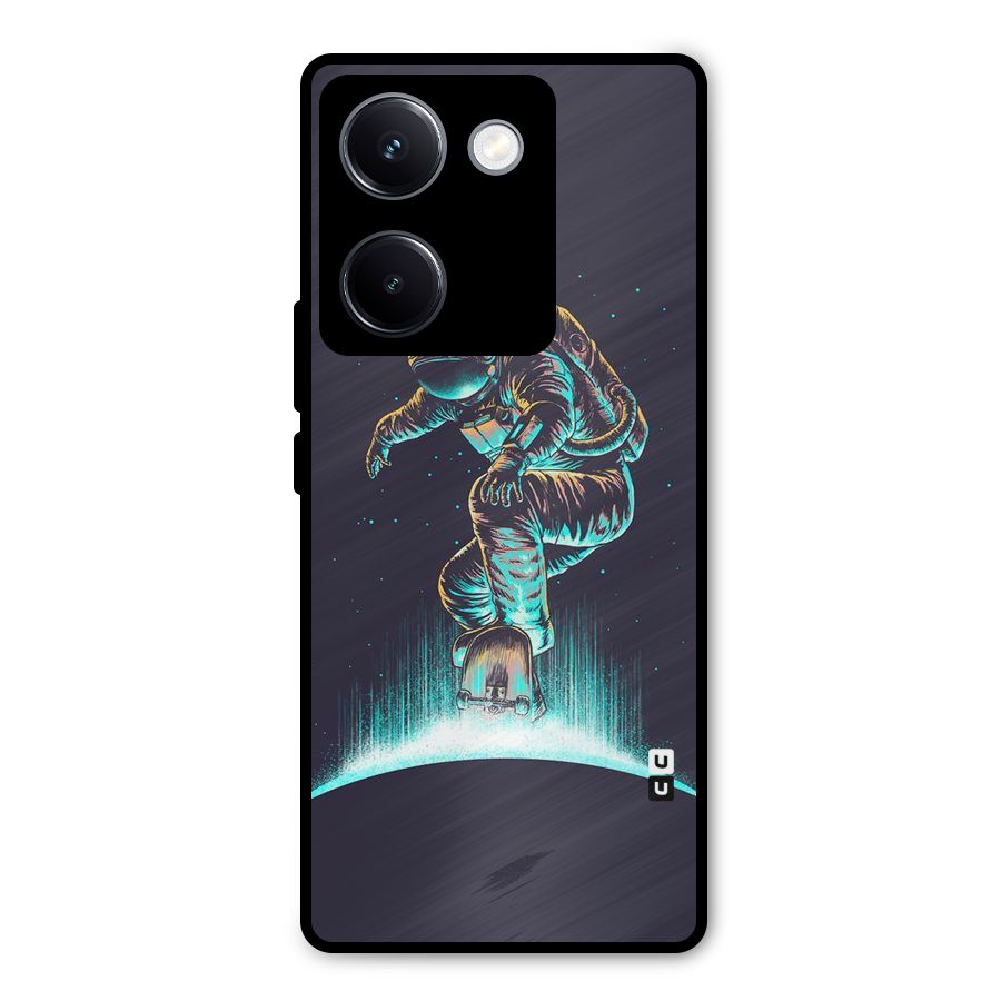 Rolling Spaceman Metal Back Case for Vivo Y300 Plus
