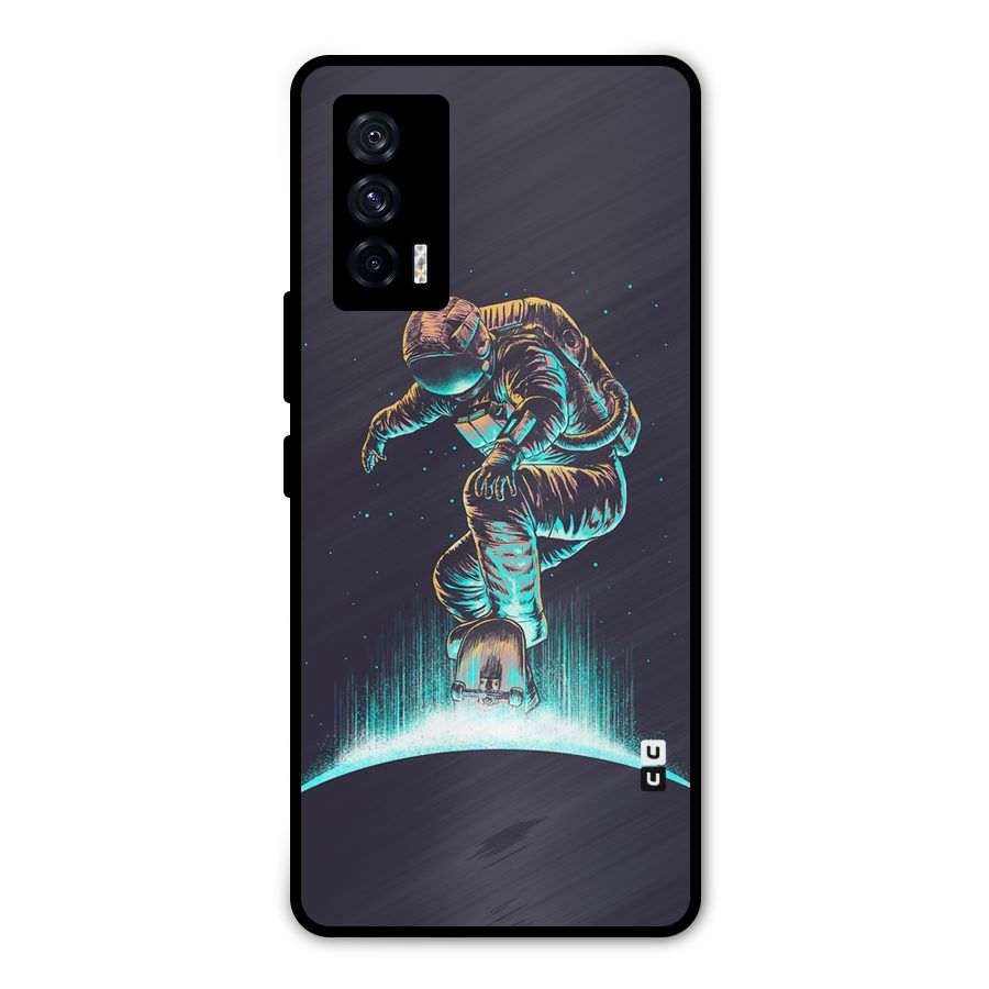 Rolling Spaceman Metal Back Case for iQOO 7 5G