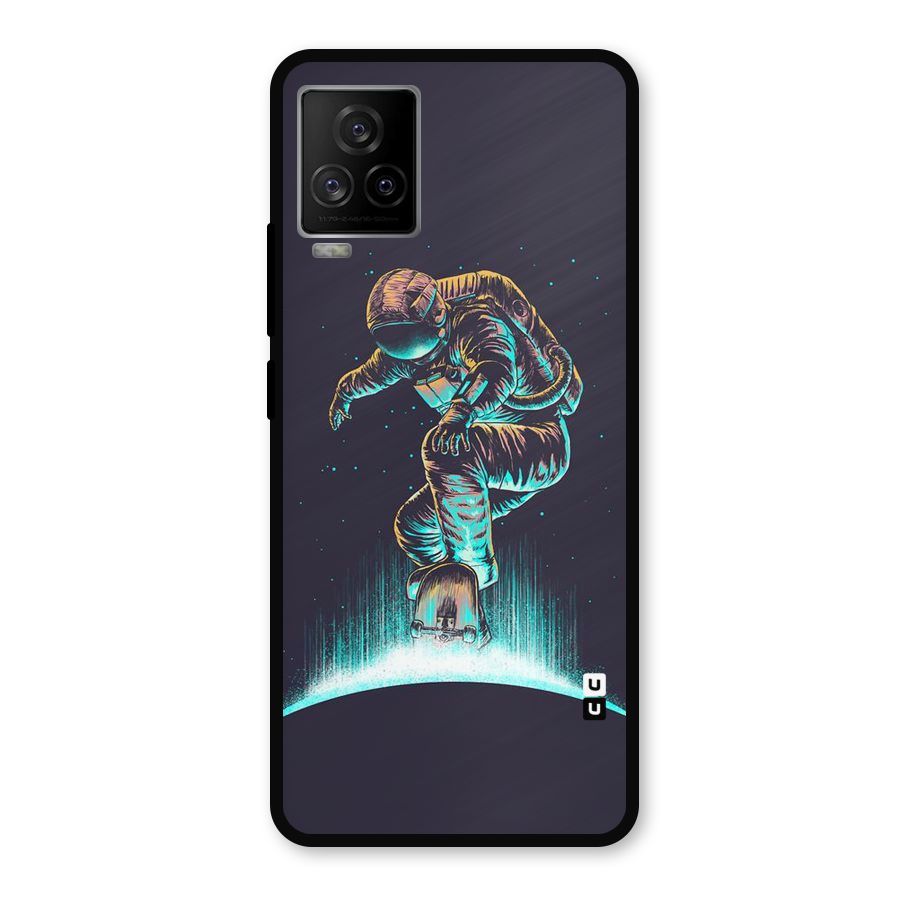 Rolling Spaceman Metal Back Case for iQOO 7 Legend 5G