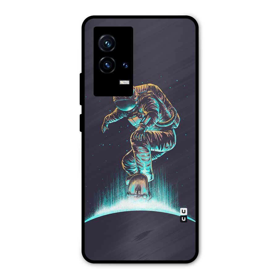 Rolling Spaceman Metal Back Case for iQOO 9 5G