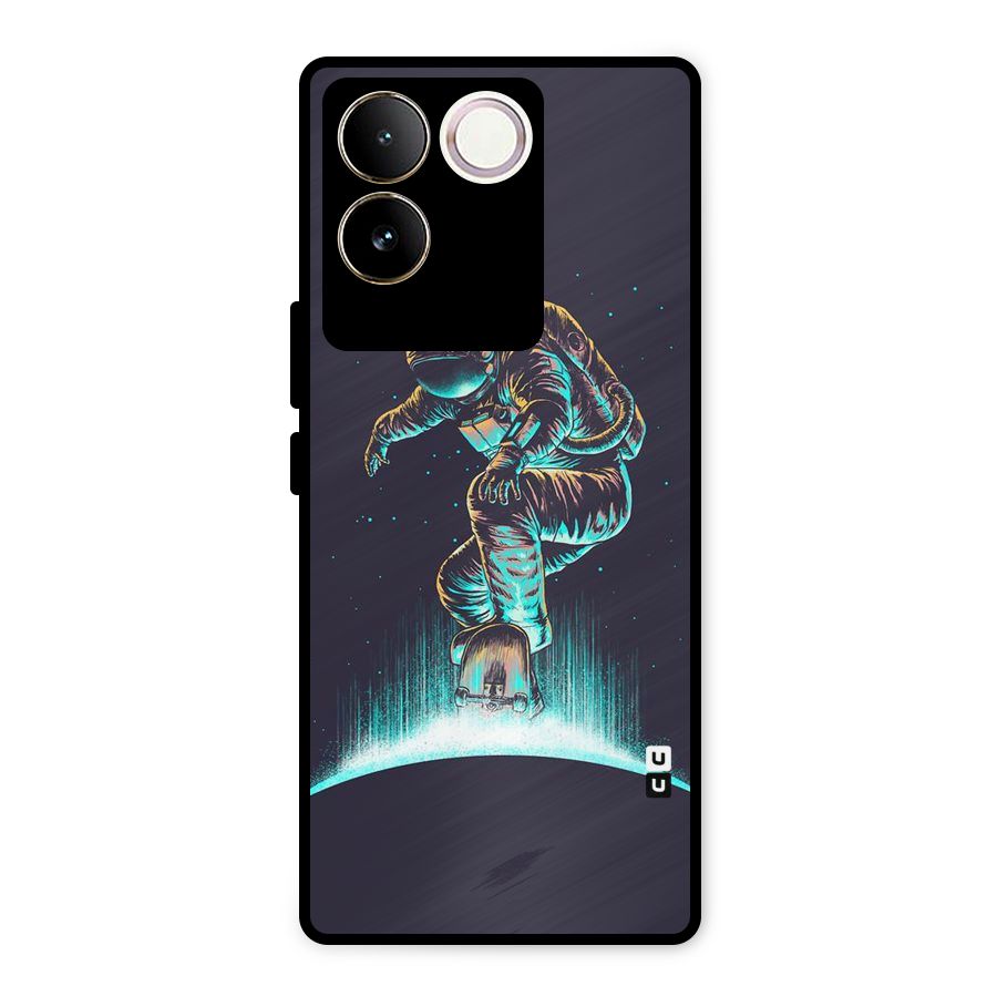 Rolling Spaceman Metal Back Case for iQOO Z7 Pro