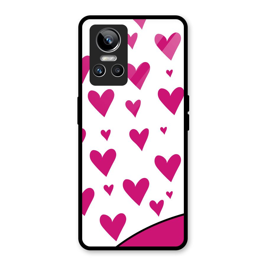 Romantic Couples with Hearts Glass Back Case for Realme GT Neo 3