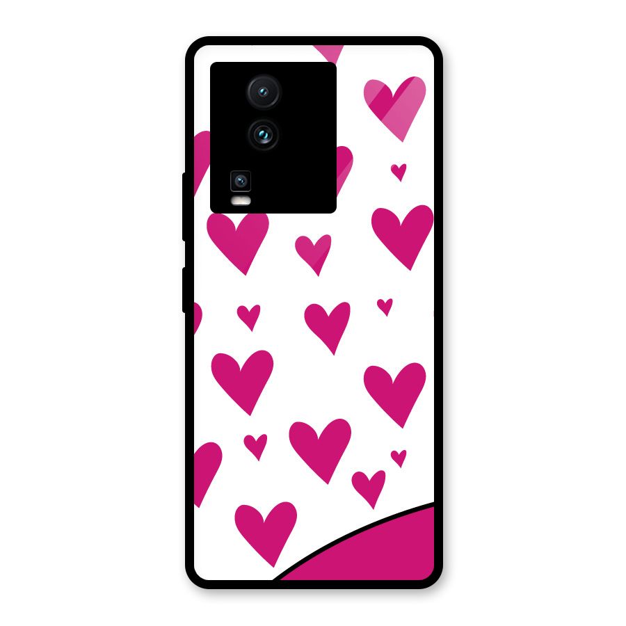 Romantic Couples with Hearts Glass Back Case for Vivo iQOO Neo 7