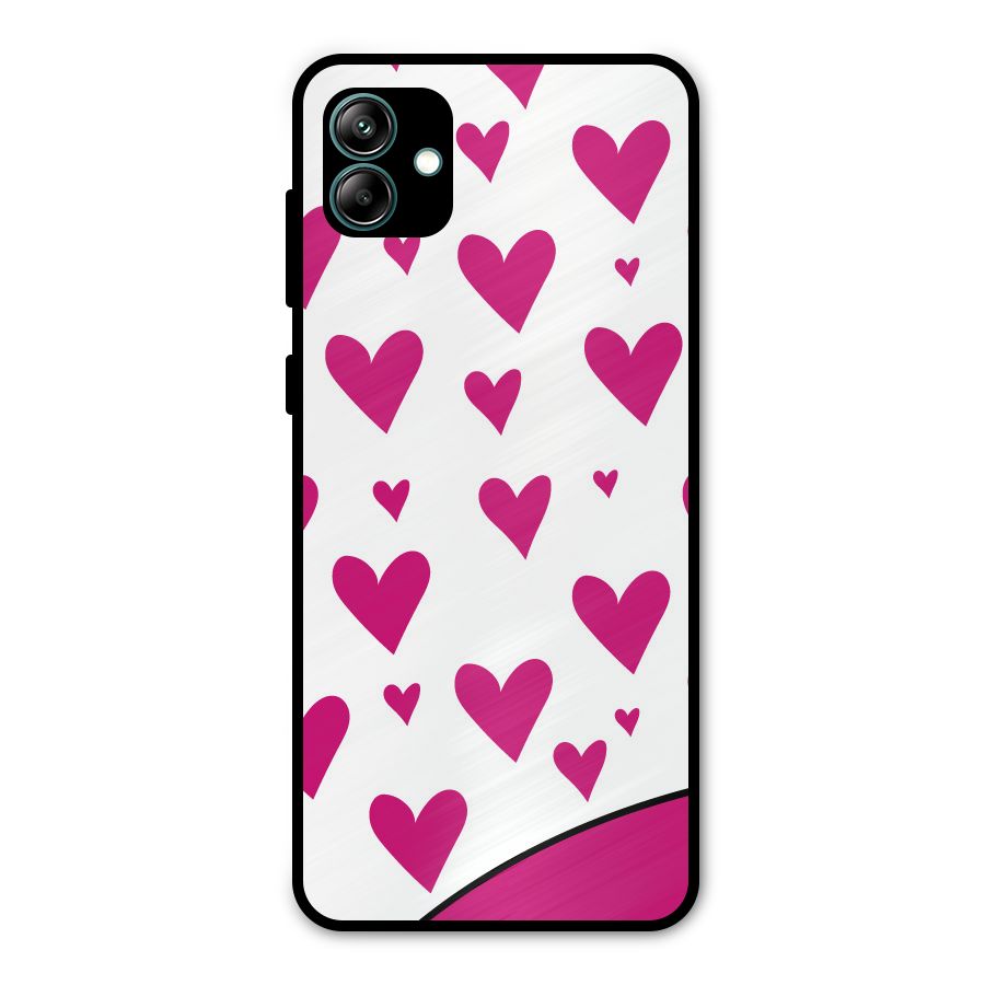 Romantic Couples with Hearts Metal Back Case for Galaxy A04