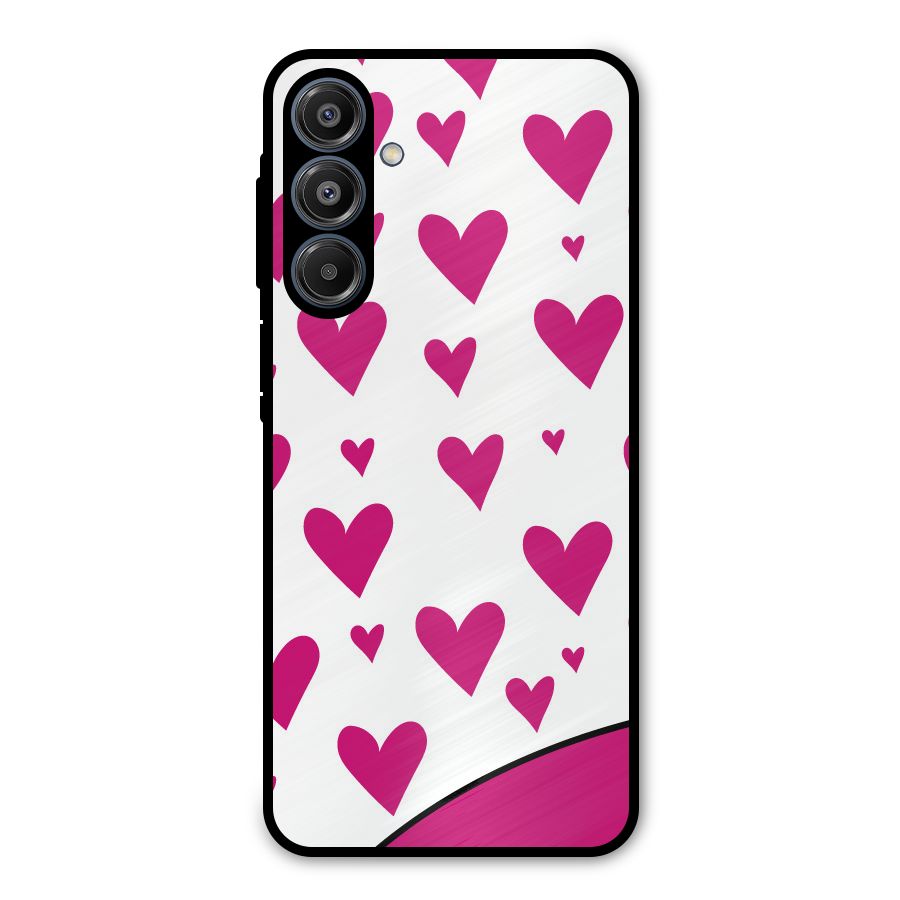 Romantic Couples with Hearts Metal Back Case for Galaxy A16 5G