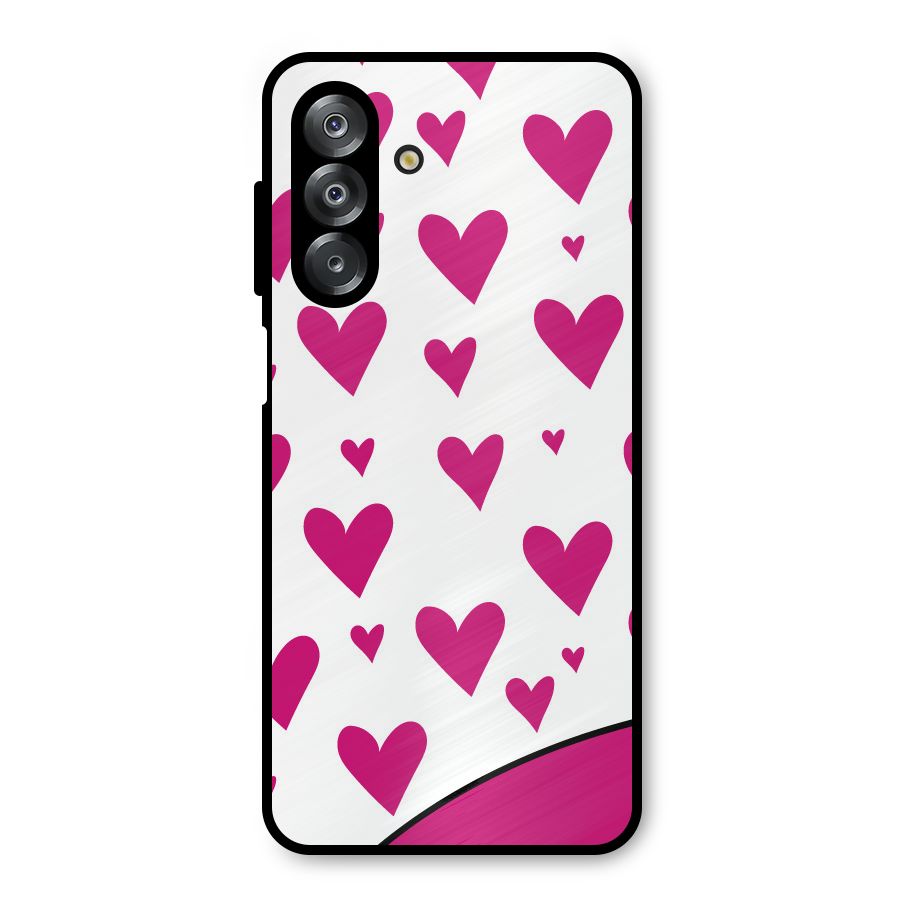 Romantic Couples with Hearts Metal Back Case for Galaxy A26