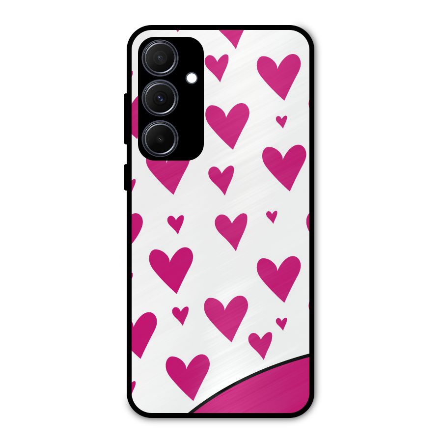 Romantic Couples with Hearts Metal Back Case for Galaxy A35