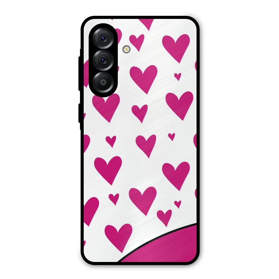 Romantic Couples with Hearts Metal Back Case for Galaxy A36