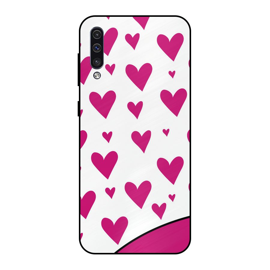 Romantic Couples with Hearts Metal Back Case for Galaxy A50